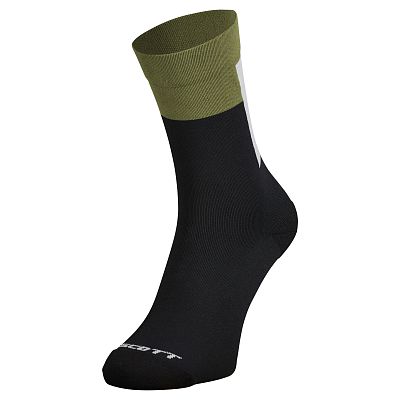 Превью  Носки велосипедные SCOTT Block Stripe Crew Black/Fir Green